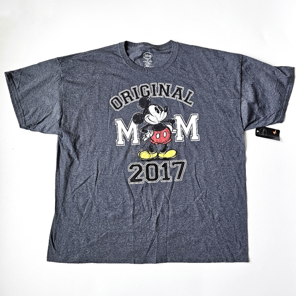 NWT Disney Mickey Mouse Original Mom 2017 Graphic Gray T-Shirt Size 3X Plus